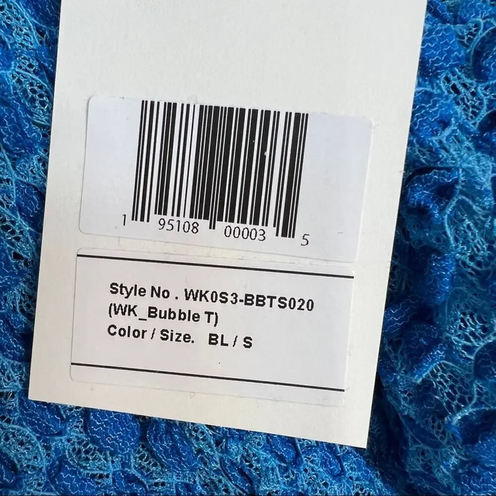 Wnderkammer Bubble Mock Neck Tee Size Small